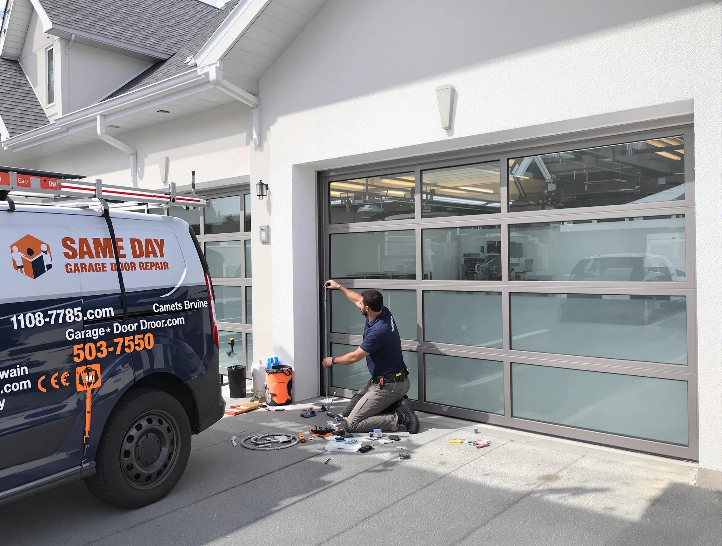Same-day garage door repair service by Bon Air Garage Door Repair in Bon Air