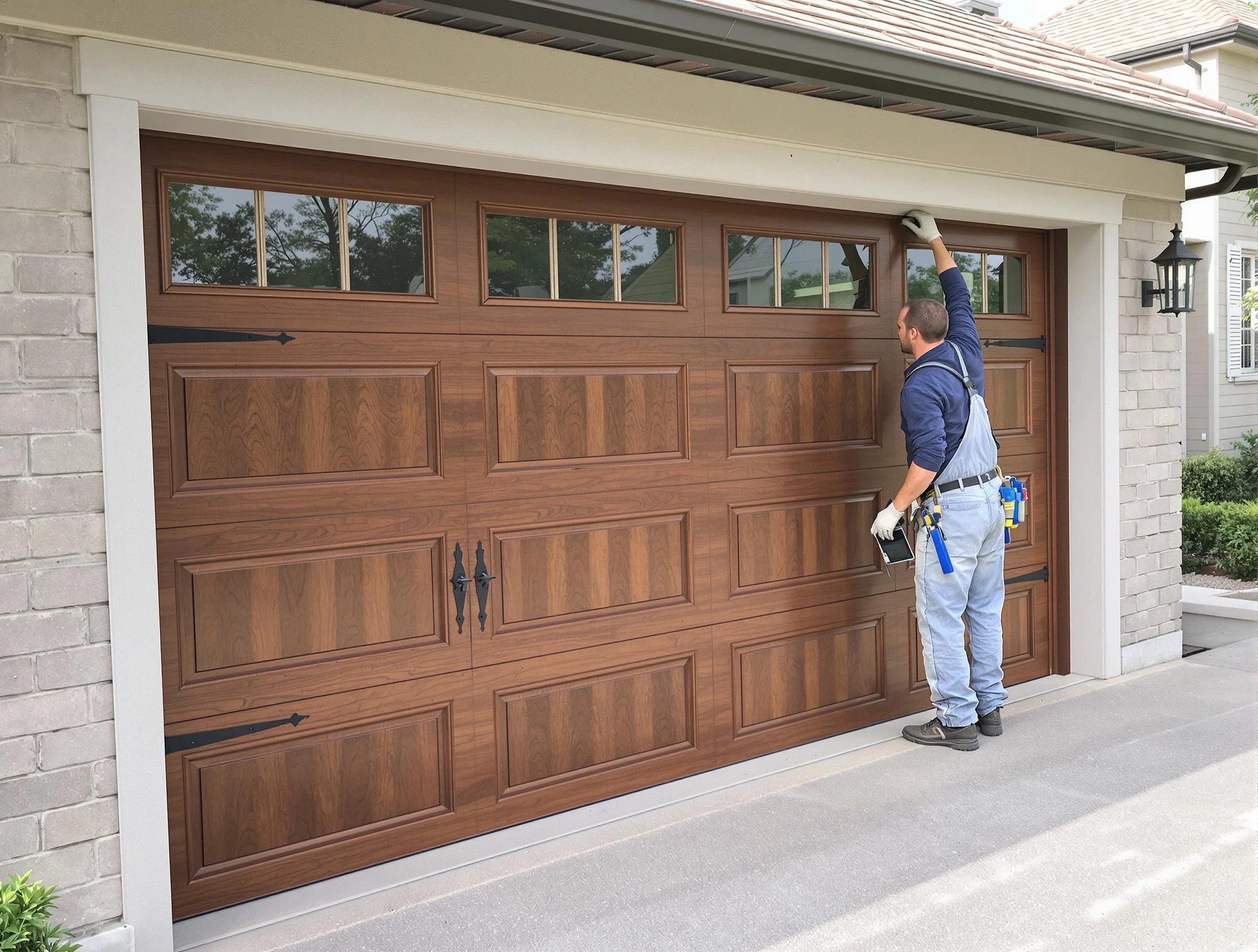 Custom garage door showcase by Bon Air Garage Door Repair in Bon Air