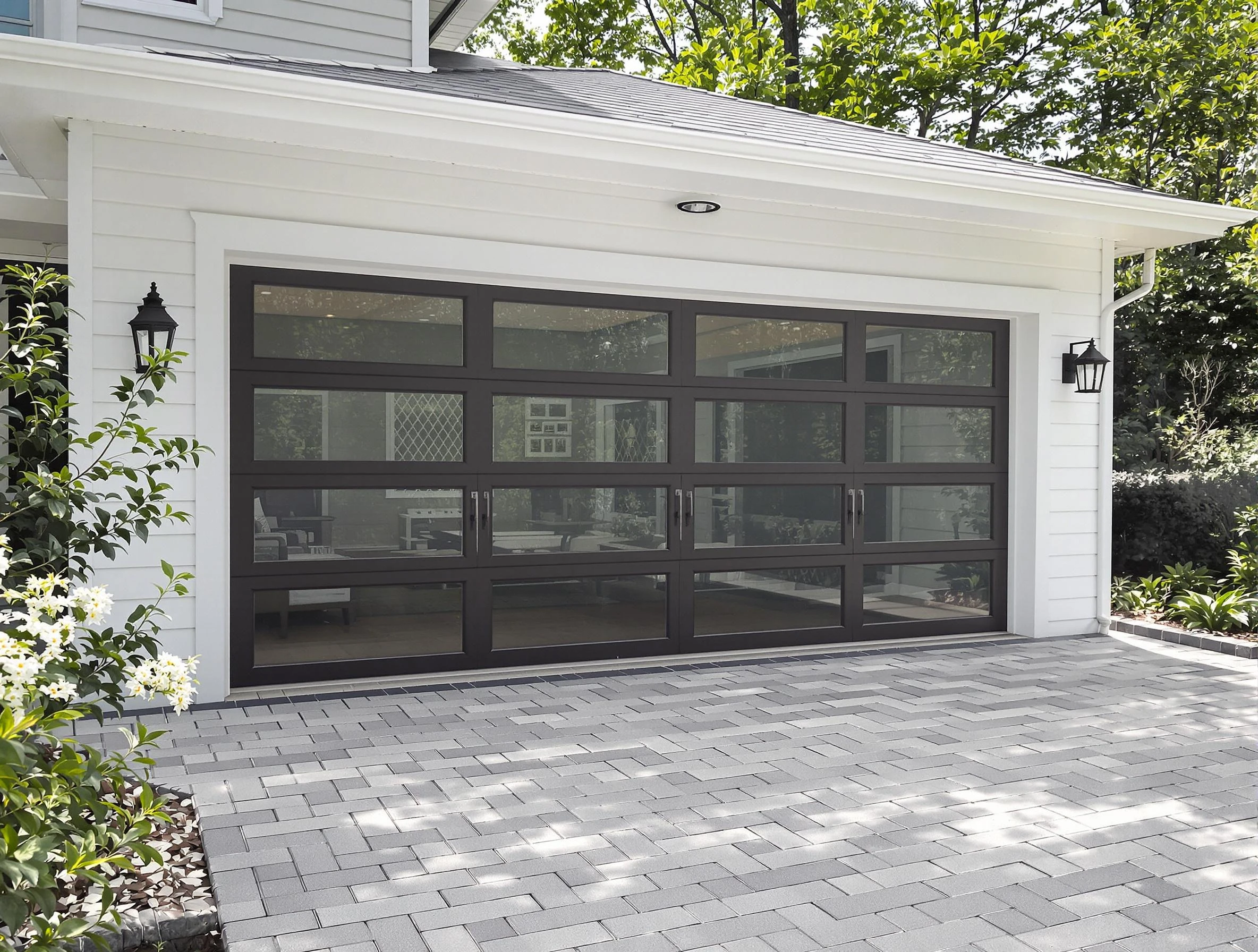 Bon Air Garage Door Repair design specialist presenting custom garage door options to Bon Air homeowner