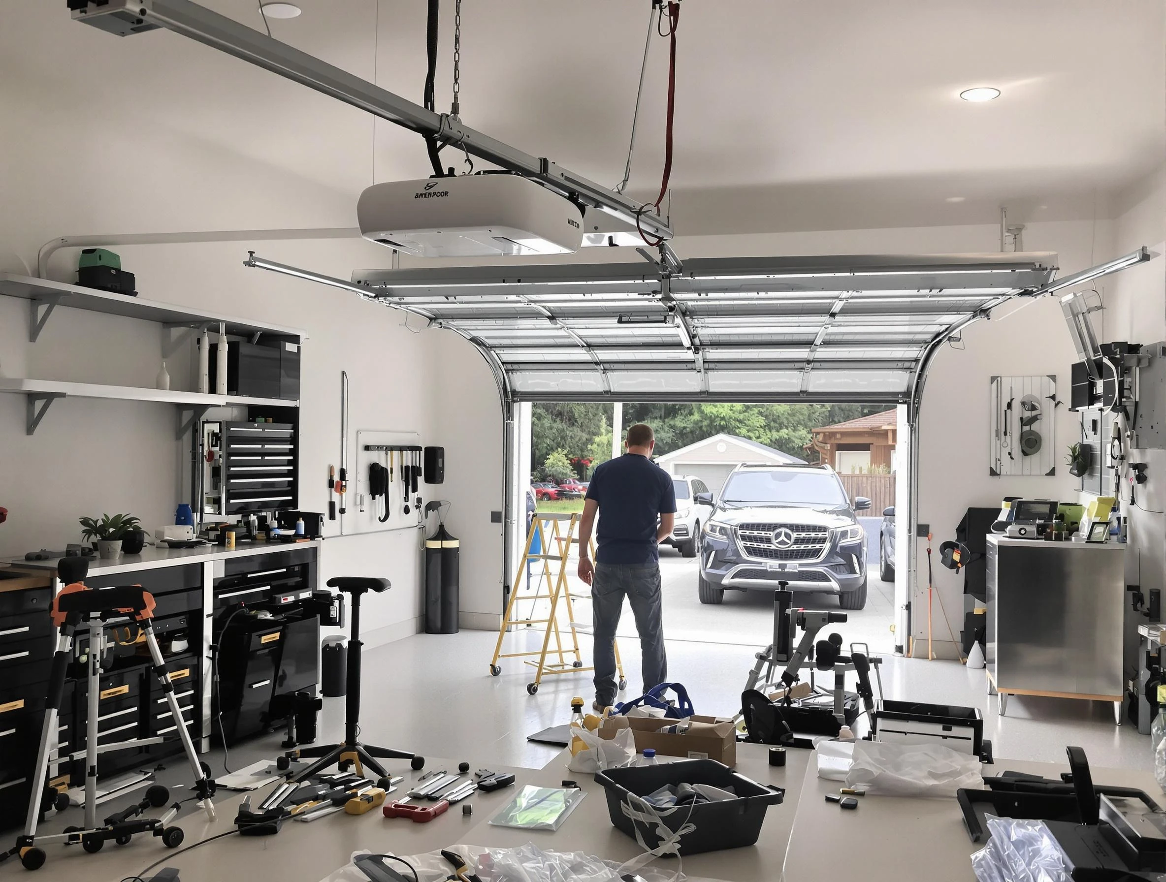 Garage door opener installation by Bon Air Garage Door Repair in Bon Air