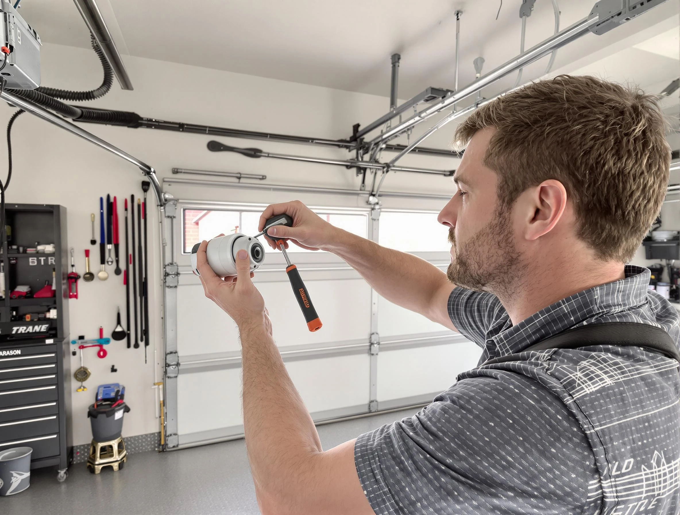 Garage door opener repair service by Bon Air Garage Door Repair in Bon Air